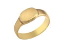 Smooth Yellow Gold Signet Ring 
