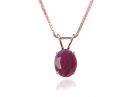 Solitaire Ruby Pendant Rose Gold