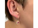 Oriental Ruby Hanging Earrings 14k 
