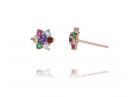 Bright Star Colorful Rose Gold Earrings