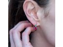 Fine Gemstone Earrings Emerald & Ruby