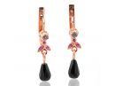 Rose Gold Antique Style Gemstone Earrings 