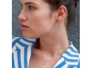 Multi Gemstone Bar-Drop Link Earrings