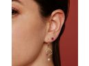 flowery mixed Gemstone Earrings