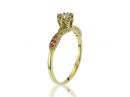 Mid-Century Diamond Engagement Ring Yellow Gold