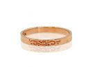 Rose Gold Classic Thin Cylinder Wedding Band Vintage Carvings