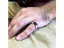 Onyx and yellow gold signet ring 