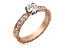 Diamond Pave Rose Gold Engagement Ring