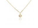 Solitaire Accent Necklace Yellow Gold