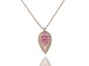 Delicate Ruby and Rose Gold Necklace 