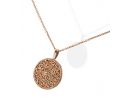 Gold Flower Filigree Coin Necklace