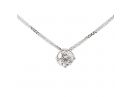 Diamond Accent Necklace Four-Prong Setting White Gold