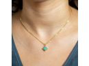 Opal Emerald Pendant Necklace Gold