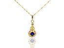 Antique Style Sapphire Pendant Necklace