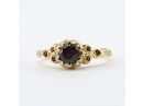 Art Nouveau Black Diamond Ring