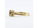 Angelina Art Nouveau Black Diamond Ring 18k Gold