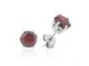 Royal Ruby Gold Studs White Gold