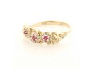 Lavish Floral Diamond and Ruby Ring