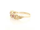 Lavish Yellow Gold Floral Diamond Ring