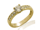 Classic Pave Diamond Engagement Setting 14k Yellow Gold 