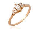 Marquise Side Stone Ring Rose Gold