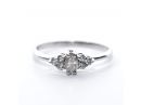 Diamond Marquise  Side Stone Ring White Gold
