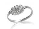 Exotic Art Deco Style Diamond Ring in White Gold 