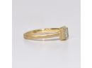Perfect Rectangular Diamond Set in Matte Gold Ring 