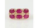 Double Crown Ruby Statement Ring