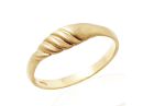 Delicate Handcrafted Croissant Gold Band