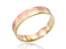 Men's Hammered Two- Tone Rose Gold Wedding Band