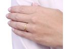 Vintage Yellow Gold Floral Engraved Wedding Band 