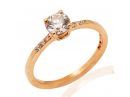 Rose Gold Solitaire Diamond Ring .80 ct.