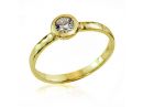 Bezel Set Yellow Gold Diamond Engagement Ring