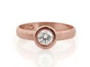 Bezel Set 14k Diamond Engagement Ring