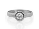 White GoldBezel Set Diamond Engagement Ring