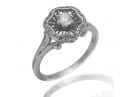 Intricate Engagement Ring White Gold