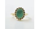 Emerald Halo Ring 