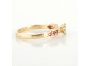 Pink & White 14k Gold Engagement Ring