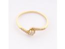 Delicate Twist 18k Gold Engagement Ring