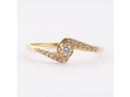 Delicate Twist Gold Engagement Ring