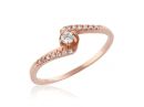 Delicate Twist Rose Gold Engagement Ring