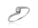 Delicate Twist White Gold Engagement Ring