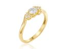 Diamond Bypass Yellow Gold Engagement Ring 