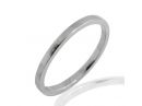 Solid White Gold Plain Straight Side Band 