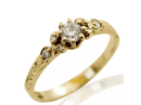 Art Nouveau Dainty Diamond Ring 14k Gold 