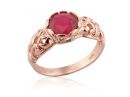 Ruby Crown Rose Gold Ring