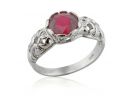 Ruby Crown White Gold Ring