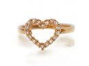 Diamond Heart Rose Gold Ring 
