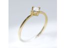 Square Cut Diamond Solitaire Ring 14k Gold 